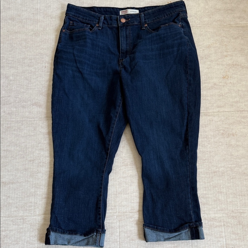 Signature by Levi Strauss Women's Ankle Jeans in Deep Blue 14